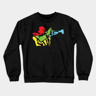 The Trumpet Player Abstract Modern Concept Crewneck Sweatshirt